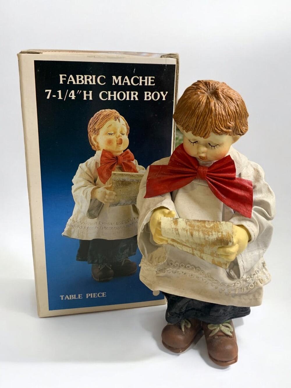 Vintage Kurt S Adler Fabric Mache New 7.25 Inch Choir Boy Holiday Table Decor